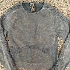 PINK Victoria's Secret Seamless Blue Activewear Top